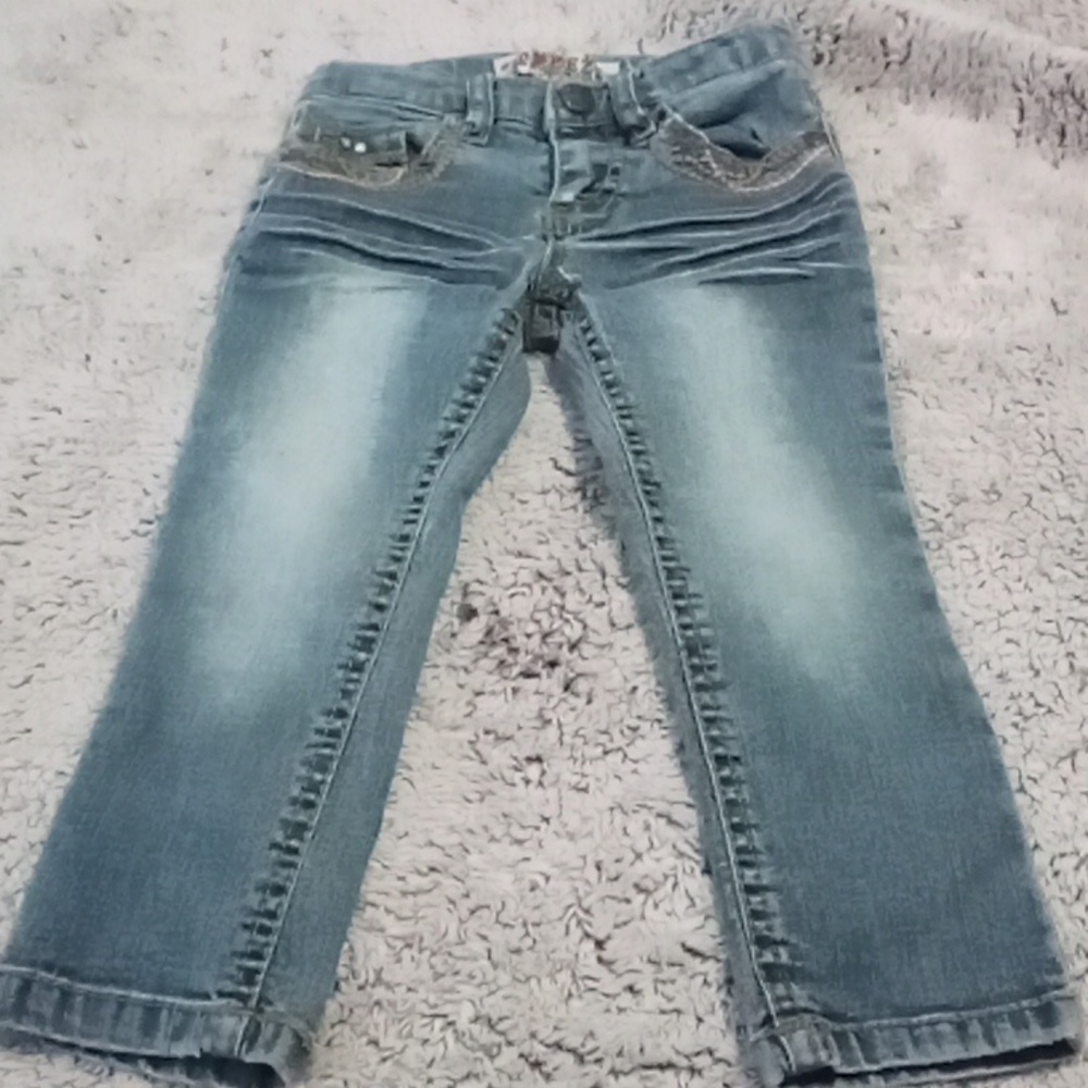 Squeeze Original Demin, 2T, Faded Butterfly Skinny Jeans